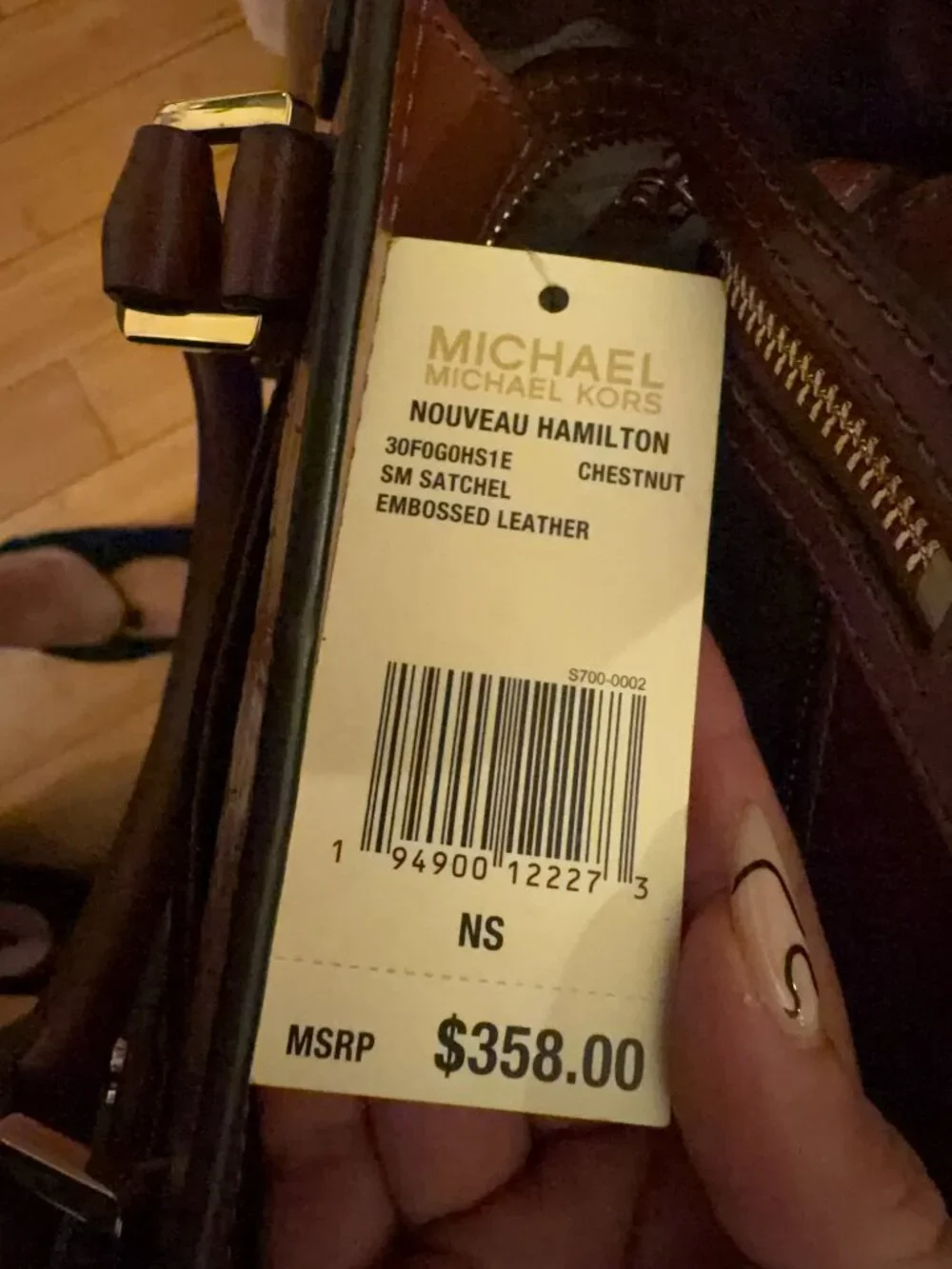 Michael Kors Nouveau Hamilton Small Satchel | Chestnut Leather | NEW 🤎